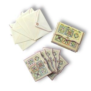 Carol’s Rose Garden Floral Quilted Embossed Greeting Cards With Envelopes